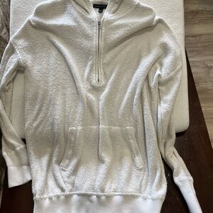 Men's White Half-Zip Sweater